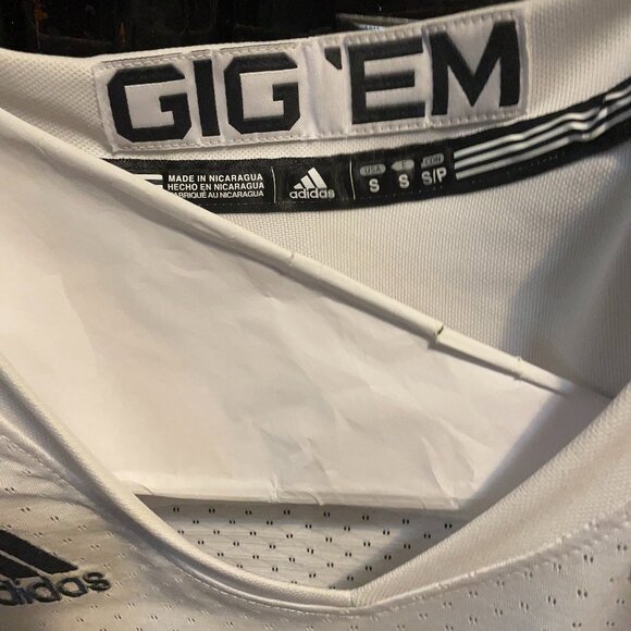 Texas A&M Aggies Adidas Icy White Jersey Mens S/M - Picture 5 of 6